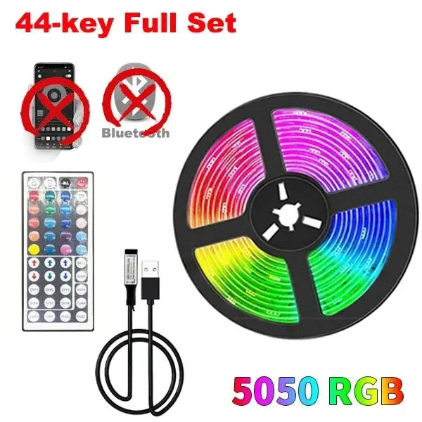 Led Tape 5V 5050 Usb Rgb Led Strip Light For Room Tv Smart Bluetooth Led Backlight 5M 10 Meter Ice String Led Wall Room Decor