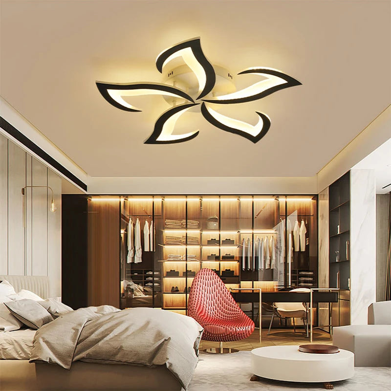 Modern LED living room ceiling light bedroom ceiling lamp dining room chandelier  dimming light hotel interior lighting fixtures