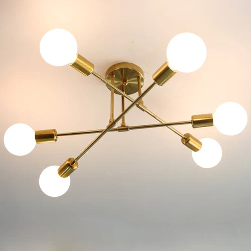 Modern LED Ceiling Lights Industrial Iron Black/Golden Nordic Minimalist Home Decoration Living Room Dining Room Ceiling Lamps