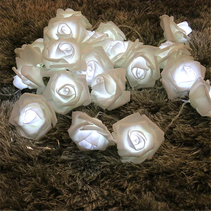 1.5M 3M 6M Rose Flower LED Fairy Light USB Operated String Lights Christmas Decorative Light For Wedding Party Living Room Decor