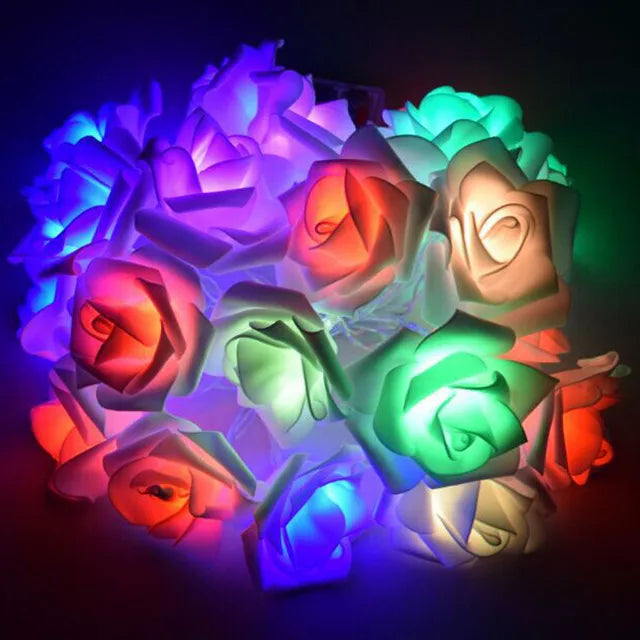 1.5M 3M 6M Rose Flower LED Fairy Light USB Operated String Lights Christmas Decorative Light For Wedding Party Living Room Decor