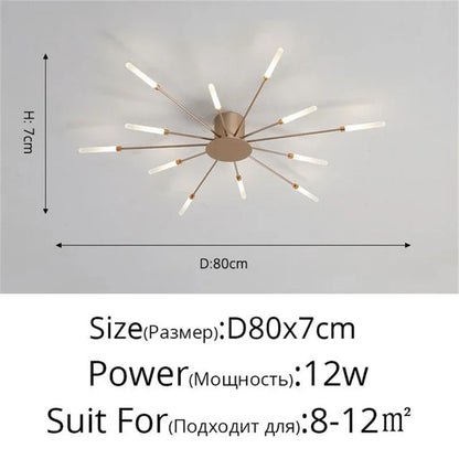 Firework Ceiling Lamp Chandelier New Aisle Led Light For Study Room Bedroom Villa Foyer Kitchen Indoor Fixture Celling Lustre