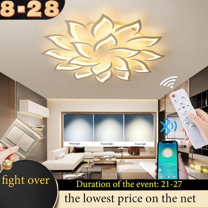 Modern LED living room ceiling light bedroom ceiling lamp dining room chandelier  dimming light hotel interior lighting fixtures