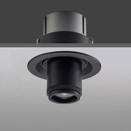 Zoom Spotlight Recessed Adjustable Focus Spot Light Ceiling Embedded Anti Glare Focusable LED Lamp For Hotel KTV Corridor