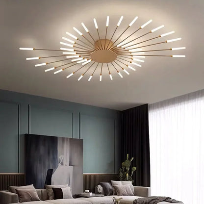 Modern Led Ceiling Chandelier Lights For Bedroom Living Room Minimalist Fireworks Led Ceiling Lamp Chandeliers Black