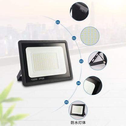 LED Spotlight Flood Light Outdoor AC220V 10W 20W 30W 50W 100W IP65 Floodlight for Garden Path Street Gate Wall Lamp Lighting