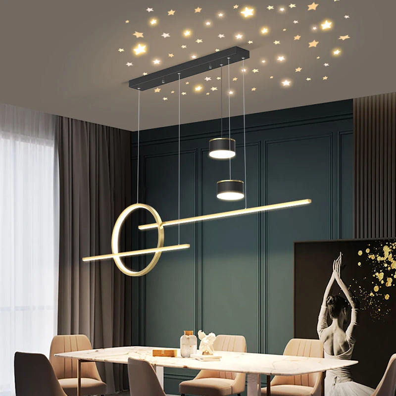 Black Color Nordic Style Led pendant lights hanging lamps living room dining room lighting Luminaria Abajur