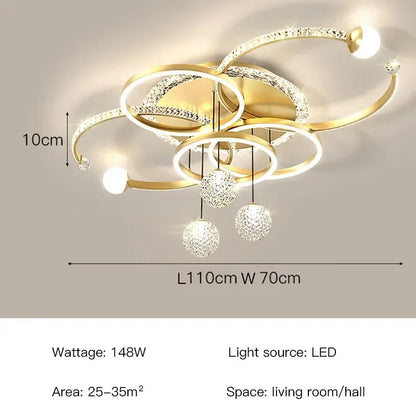 Nordic Circle Living Room Led Chandeliers For Kitchen Resturant Hanging Lamp Modern Intelligent Decoration Ceiling Pendant Lamps