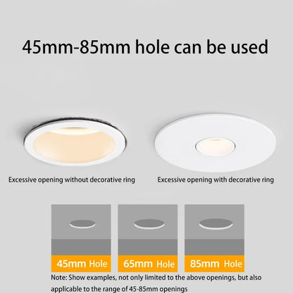 Led Spotlight Small Beam Angle 3 8 15 Degree Spot Light Recessed Round Atmosphere Dining Table Ultra-thin White Black 85-265V