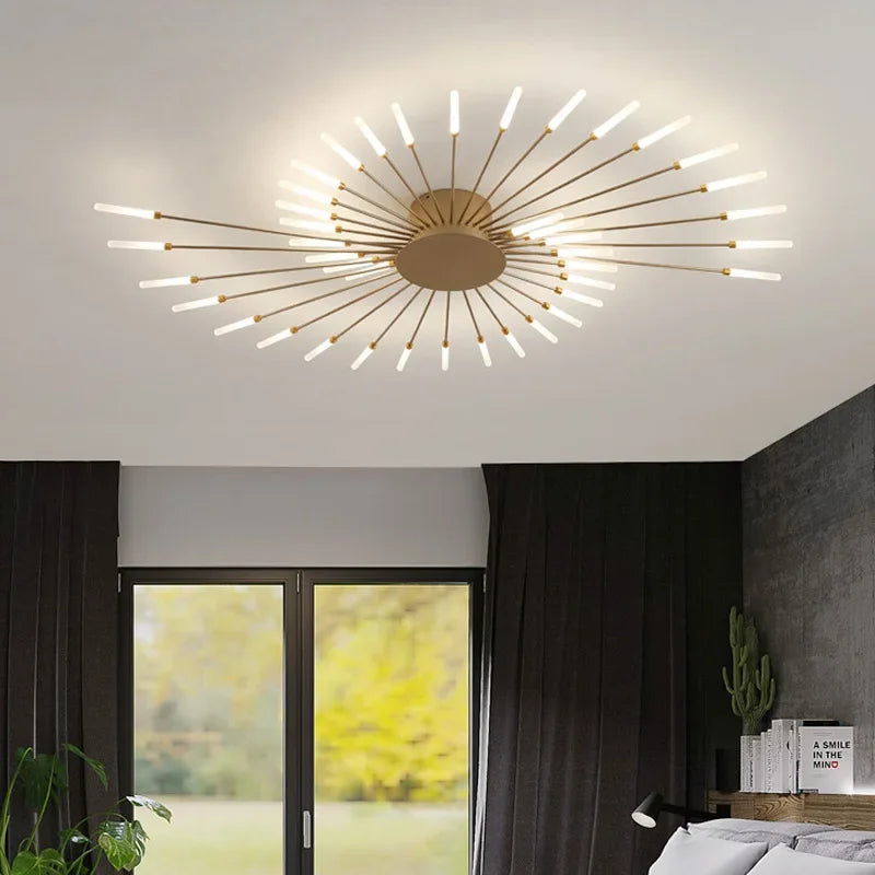 Firework Ceiling Lamp Chandelier New Aisle Led Light For Study Room Bedroom Villa Foyer Kitchen Indoor Fixture Celling Lustre