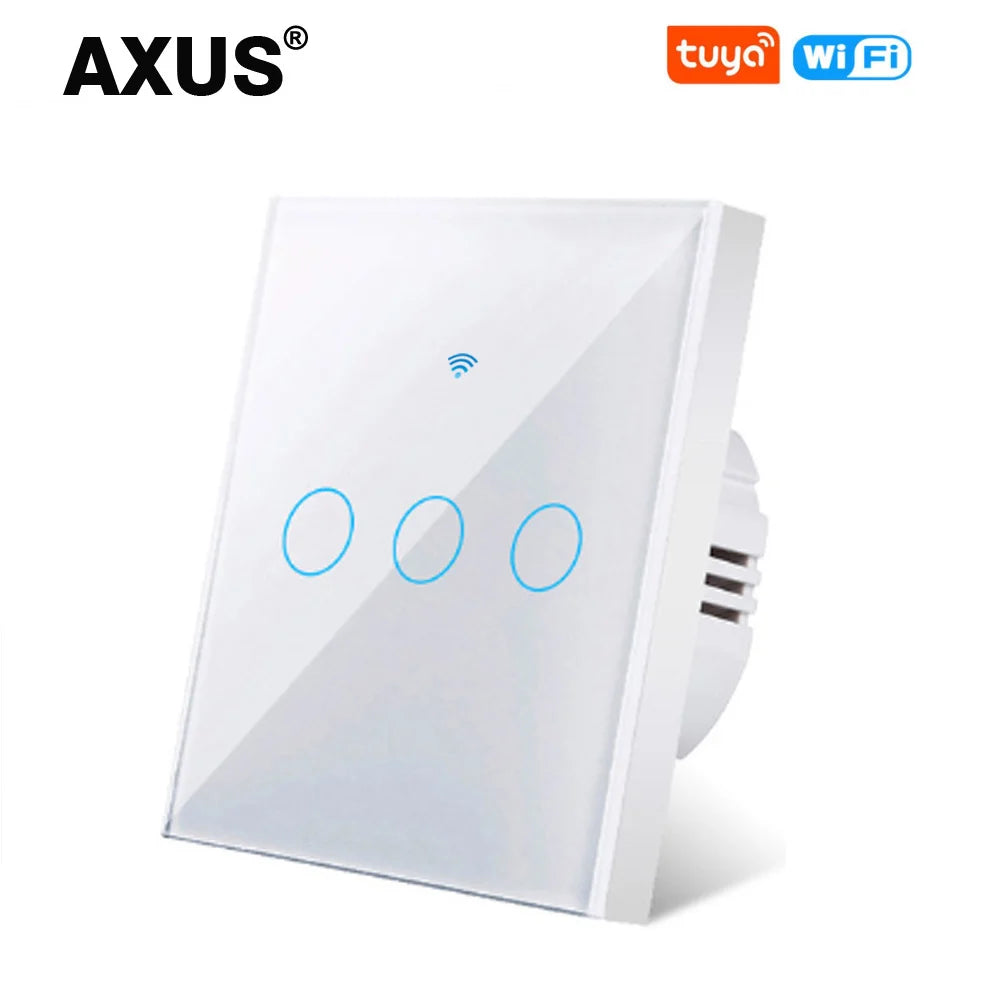 AXUS EU WiFi Smart Light Switches Touch Switch RF433 No Neutral Wire Smart Home Life Tuya App Control Support Alexa Google Home