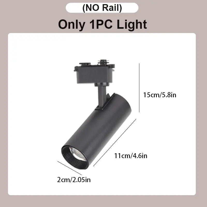 Dimming Led Track Light Spotlights 20W COB Wall Track Rail Lighting Indoor for Living Room Shop AC180V-260V Ceiling Spot Light