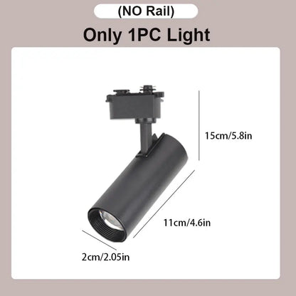 Dimming Led Track Light Spotlights 20W COB Wall Track Rail Lighting Indoor for Living Room Shop AC180V-260V Ceiling Spot Light