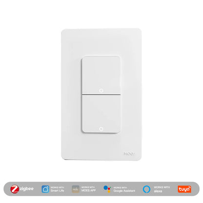 MOES Tuya Zigbee Smart Switch US Version 1-4 Gang Outgoing Ground Neutral Wire App Remote Control Work With Alexa Google Home