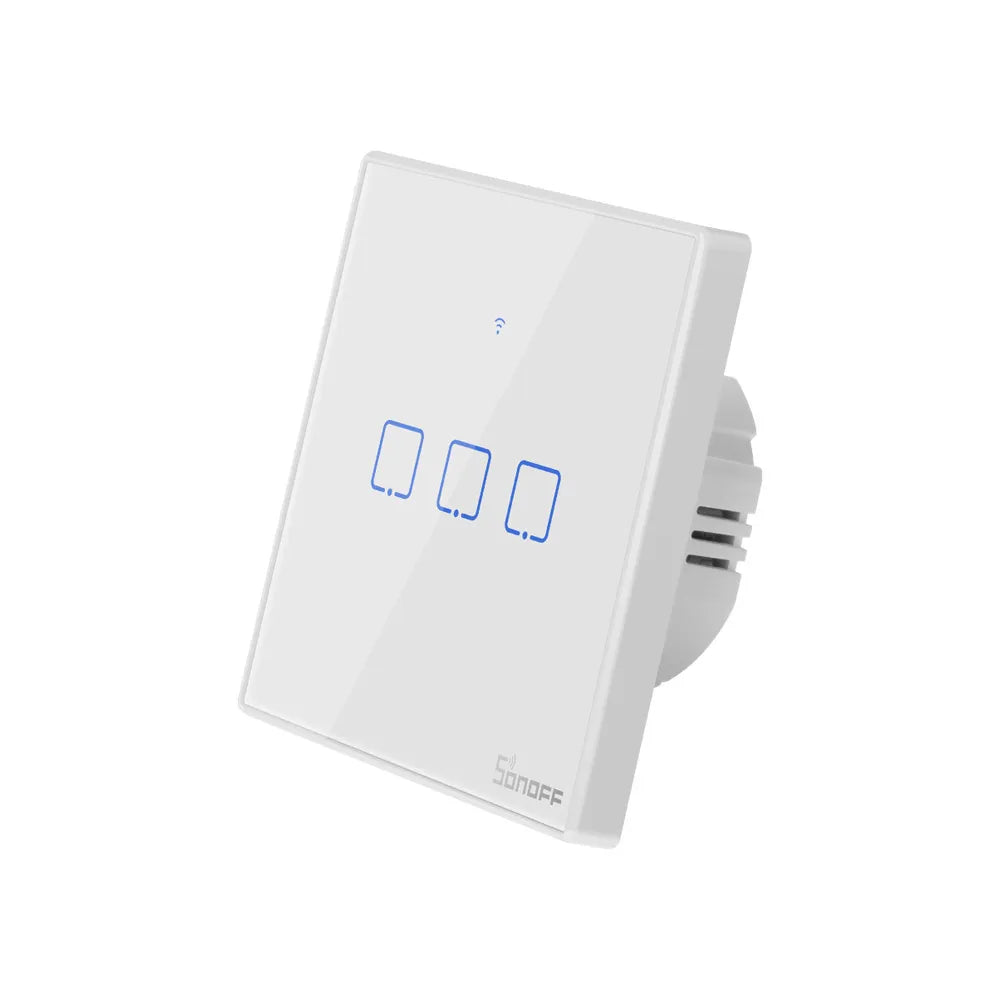 SONOFF TX  EU/ UK Wifi 433mhz RF Smart Wall Touch Switch 1/2/3 Gang Remote Voice Control Wifi Light Switches via Alexa Google