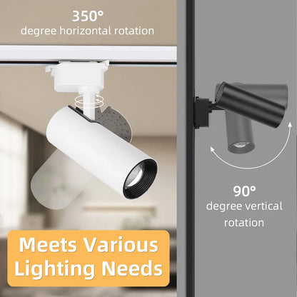 Dimmable Spot Led Track Light Hanging Ceiling Light 220V Led Spotlights for Living Room Adjustable Brightness Track Rail Lights