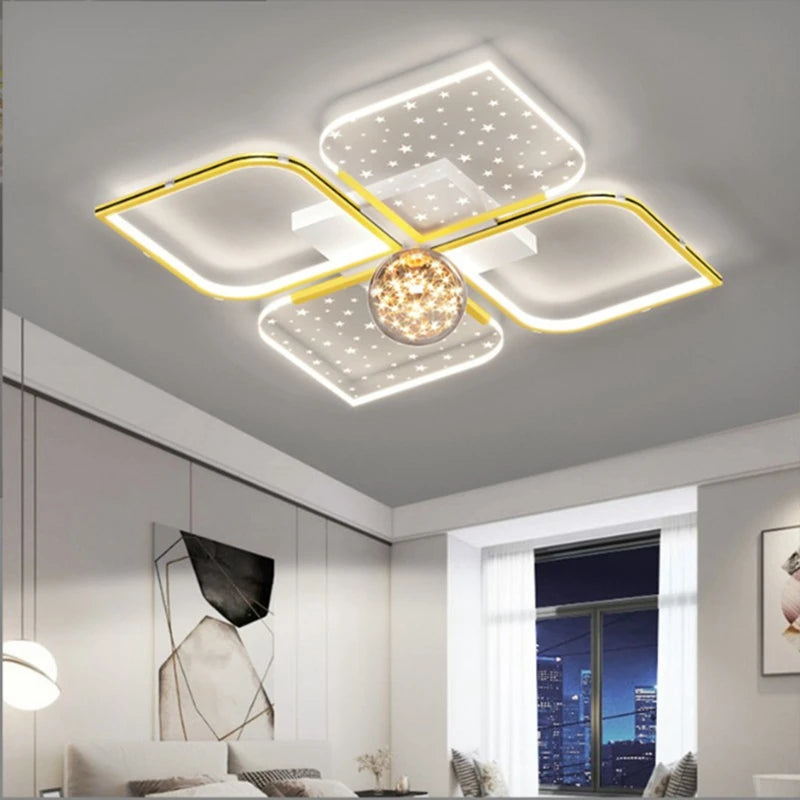 2024 Modern Living Room Ceiling Lamp Fashion Luxury LED Bedroom Interior Lighting Personalized Smart Dining Room Chandelier