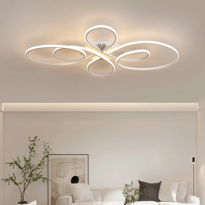 Smart Home Alex White/Black Finish Modern Led Chandelier For Living Room Bedroom Study Room Dimmable Ceiling Chandelier Fixture