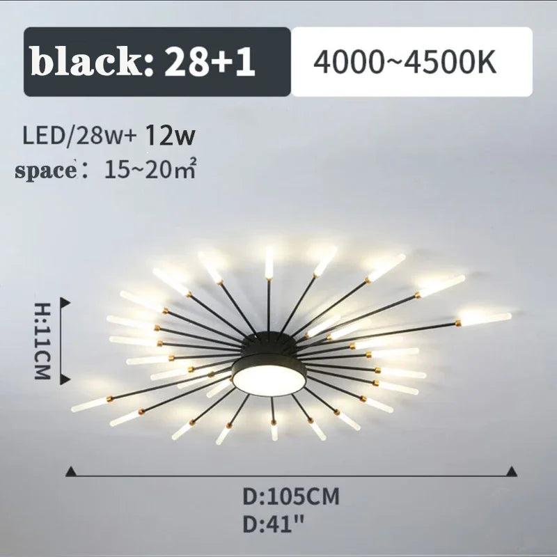 Firework Ceiling Lamp Chandelier New Aisle Led Light For Study Room Bedroom Villa Foyer Kitchen Indoor Fixture Celling Lustre