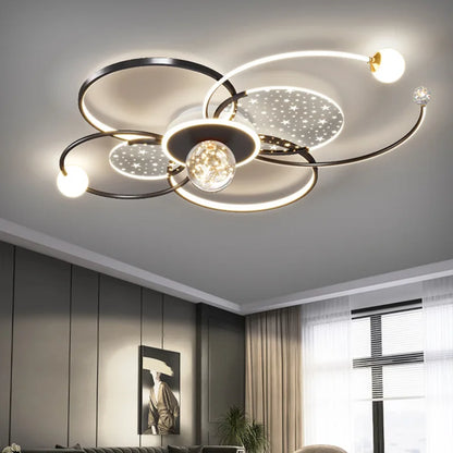 Nordic Gypsophila LED Ceiling Lamp for Bedroom Living Room Children's Room Luxury Chandelier Interior Home Decoration Luster