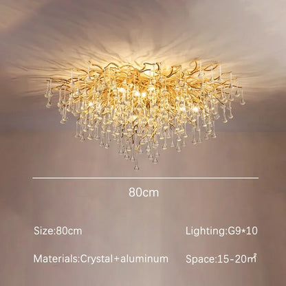 Ceiling Light Chandelier Modern Hotel Bedroom Dning Room Living Room Home Interior Glossy Led Gold Luxury Chandelier