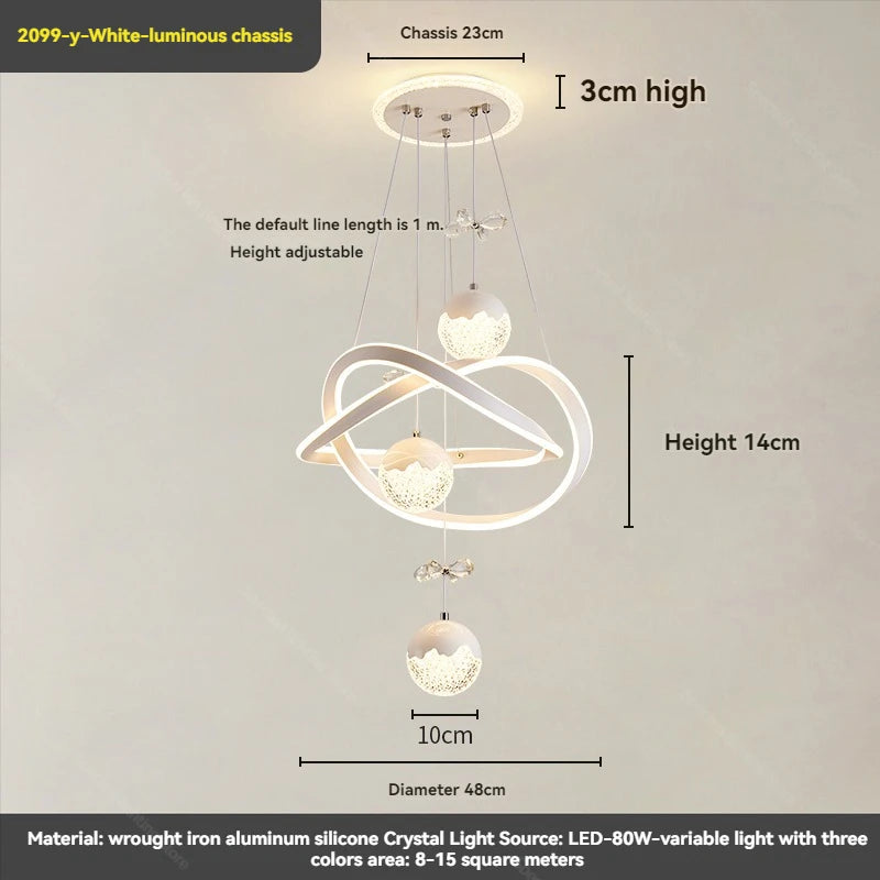 Modern Minimalist Restaurant Chandeliers Dining Table Lamps Bar Tables Bedroom Chandeliers  Living Room Lighting Fixtures