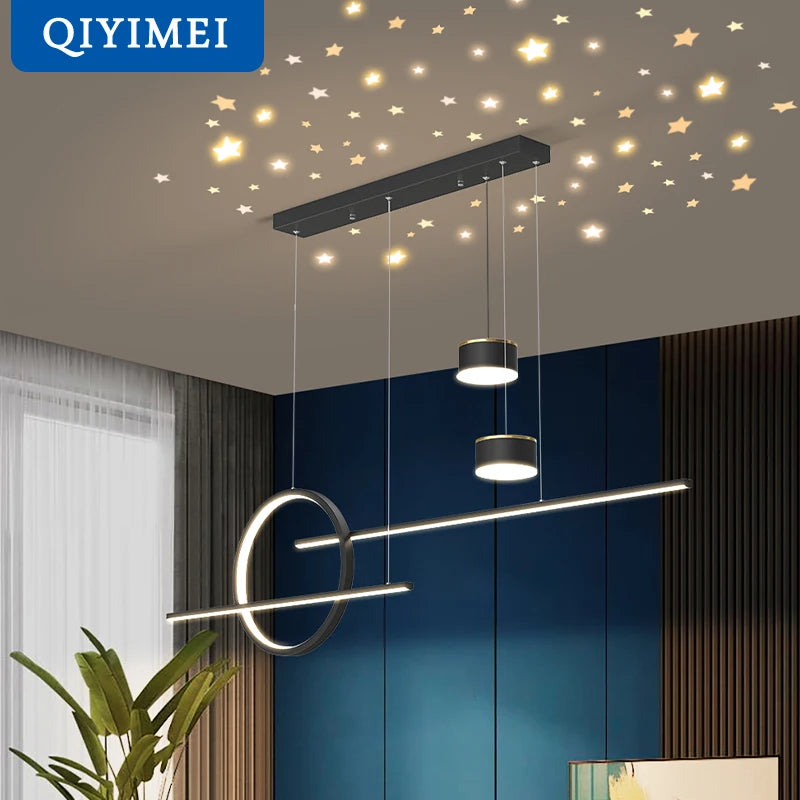 Black Color Nordic Style Led pendant lights hanging lamps living room dining room lighting Luminaria Abajur