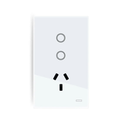 Shawader Wifi Smart Tuya Light Switch Argentina Plug Wall Socket Australia Outlet Touch Glass Panel Remote by Alexa Google Home