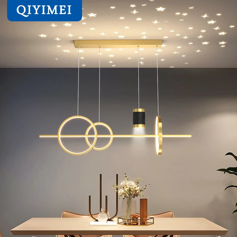 Black Color Nordic Style Led pendant lights hanging lamps living room dining room lighting Luminaria Abajur