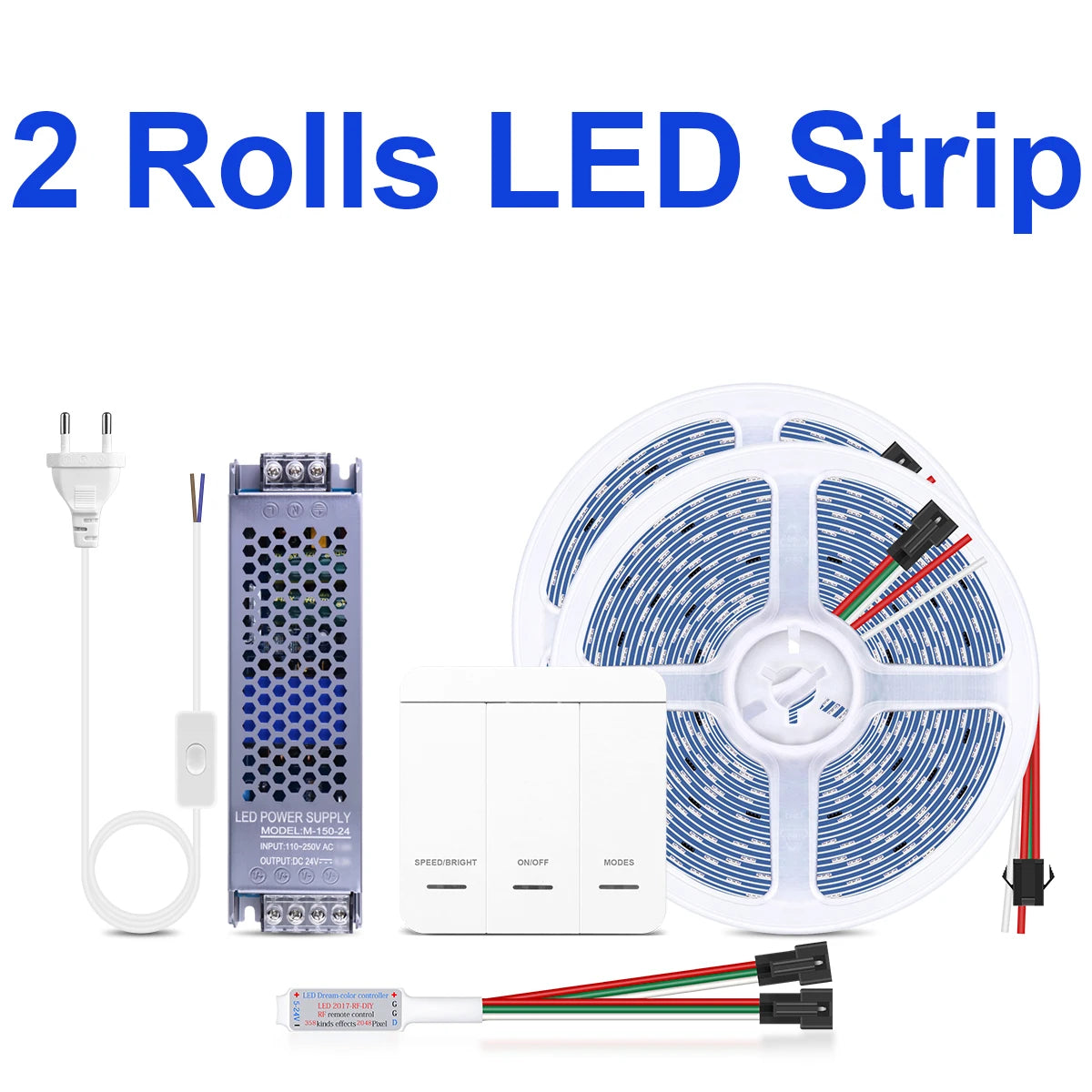 4/3/2/1 PCS/Pack WS2811 2835SMD 24V DC Running Water LED Strip Flowing Light Wireless Controller Flexible Lamp Ribbon Christmas