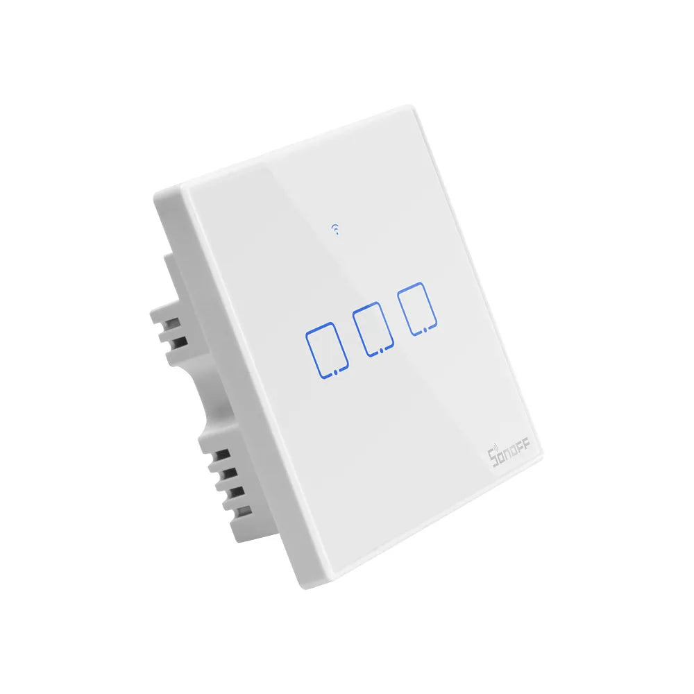 SONOFF TX  EU/ UK Wifi 433mhz RF Smart Wall Touch Switch 1/2/3 Gang Remote Voice Control Wifi Light Switches via Alexa Google