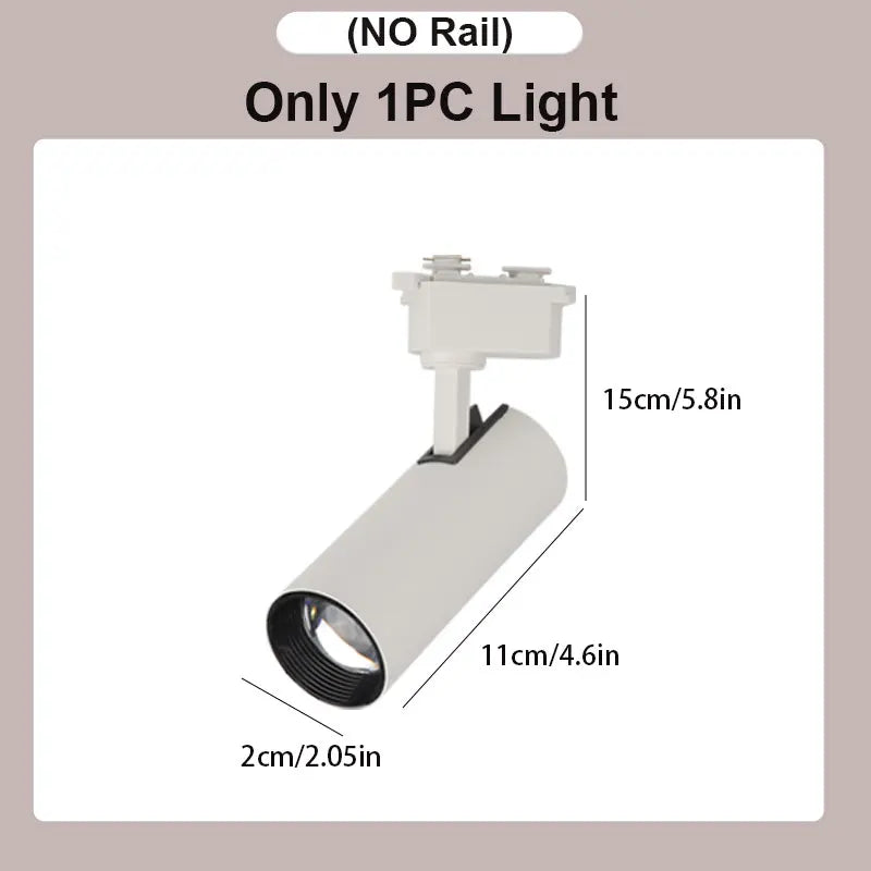 Dimming Led Track Light Spotlights 20W COB Wall Track Rail Lighting Indoor for Living Room Shop AC180V-260V Ceiling Spot Light