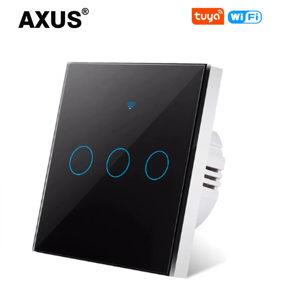 AXUS EU WiFi Smart Light Switches Touch Switch RF433 No Neutral Wire Smart Home Life Tuya App Control Support Alexa Google Home