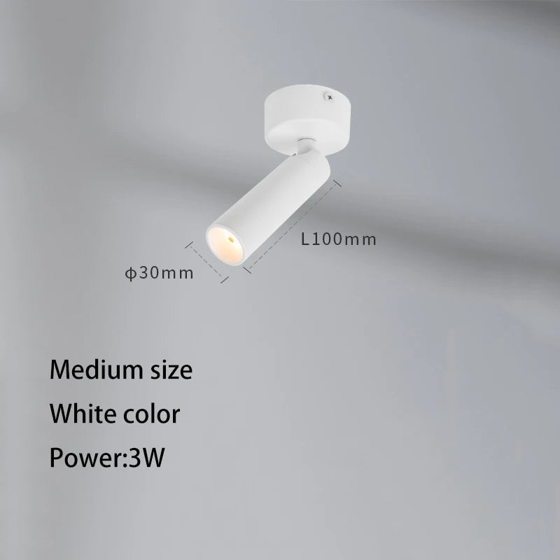 Small Angle Spotlight 3 degree 8 degrees Led Spot Light Art Atmosphere Small Mini COB Foco Surface Mounted Museum Ceiling Lamp