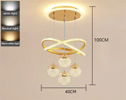 LED Lamp Dining Room Living Ring Dimmable Bedroom Kitchen Interior Linea Ceiling Round Modern Led Ring Chandelier Pendant Light