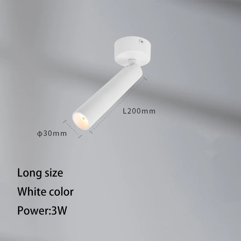 Small Angle Spotlight 3 degree 8 degrees Led Spot Light Art Atmosphere Small Mini COB Foco Surface Mounted Museum Ceiling Lamp