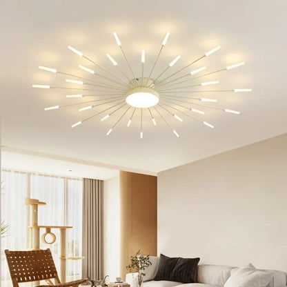 Modern Spiral Firework Led Chandelier Lighting Living Dining Room Ceiling Lights Luminaria Home Decor Bedroom Loft Dimmable Lamp