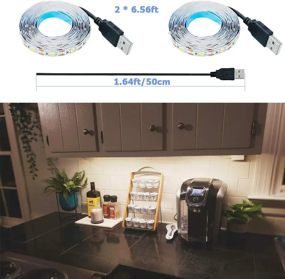 DC 5V USB LED Strips 2835 White Warm White LED Strip Light TV Background Lighting Tape Home Decor Lamp 1- 5m LED String Light