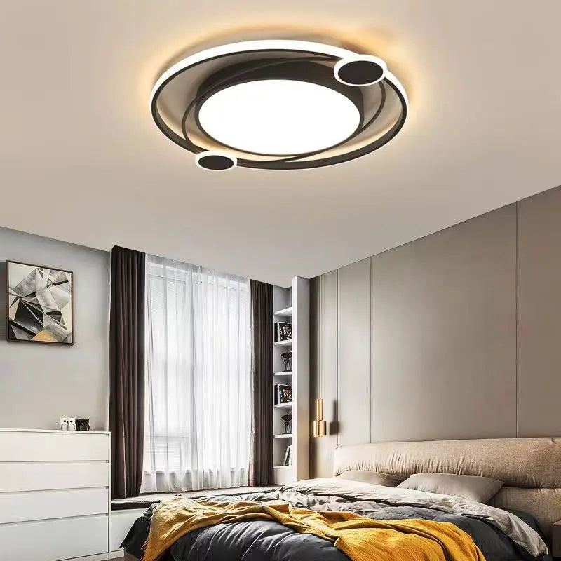 Bedroom Led Chandelier Light Gold Brack Design Remote Control Modern Ceiling Lamp Attic Living Room Dining Kitchen Interior