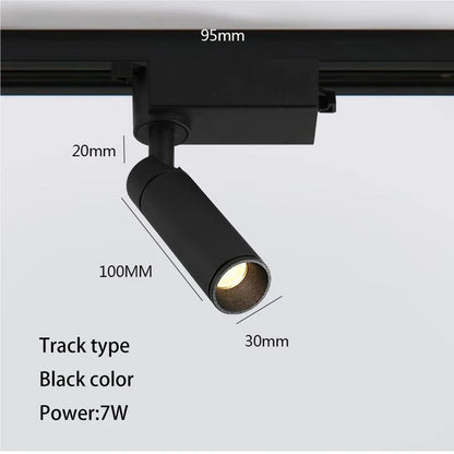 Led Spot Lights Small Beam Angle 8 Degree Spotlight COB Surface Mounted Track Lamp Adjustable Angle Key Lighting For Home Hotel