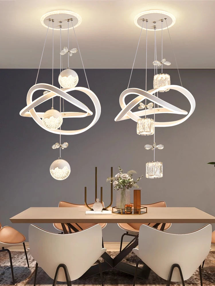 Modern Minimalist Restaurant Chandeliers Dining Table Lamps Bar Tables Bedroom Chandeliers  Living Room Lighting Fixtures