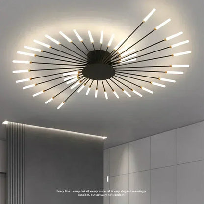 Modern Spiral Firework Led Chandelier Lighting Living Dining Room Ceiling Lights Luminaria Home Decor Bedroom Loft Dimmable Lamp