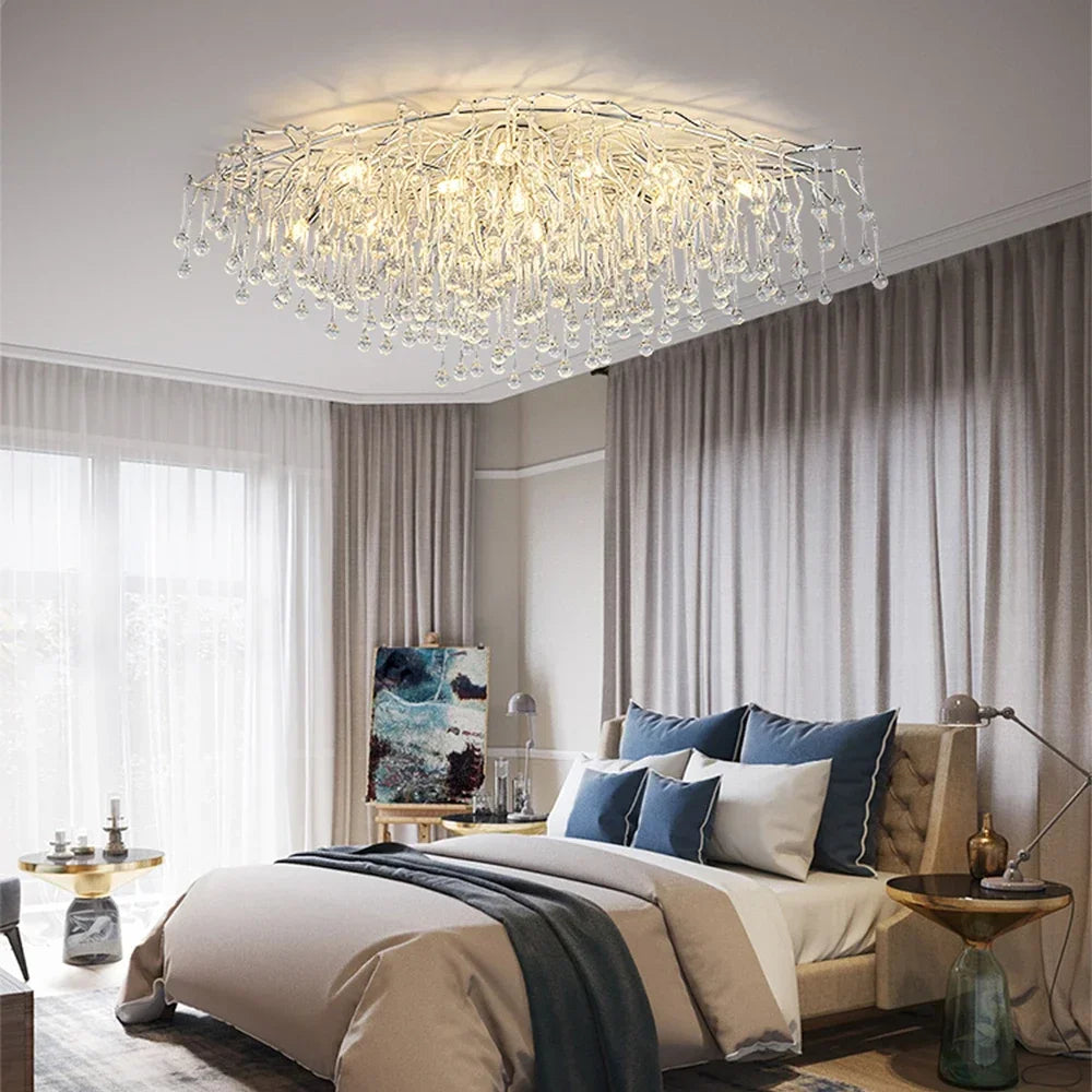 Modern Branch Crystal Chandeliers Gold Luxury Lighting Chandelier for Bedroom  Dining Living Room Kitchen Light