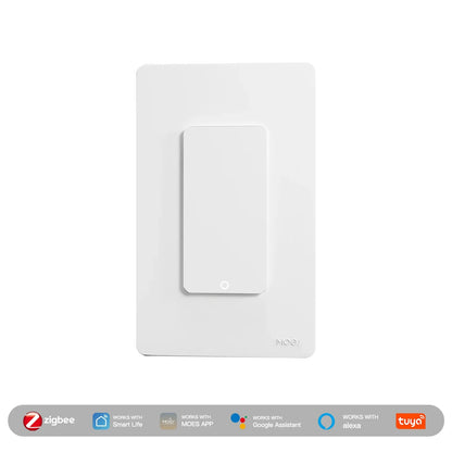 MOES Tuya Zigbee Smart Switch US Version 1-4 Gang Outgoing Ground Neutral Wire App Remote Control Work With Alexa Google Home