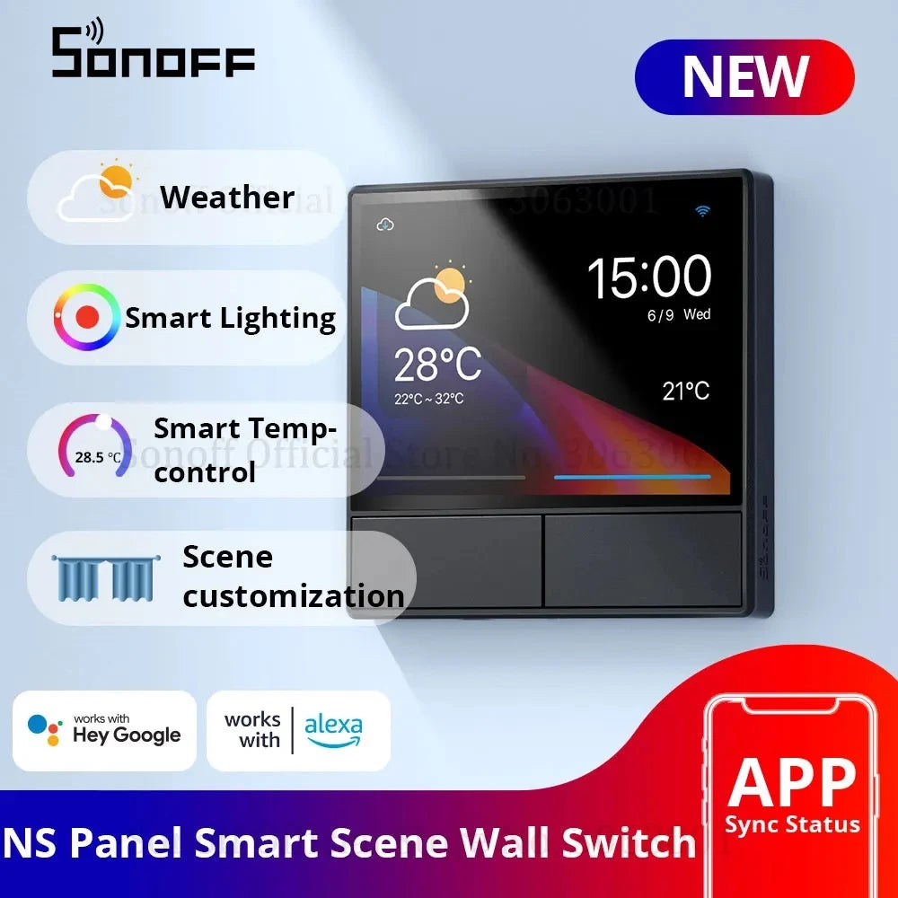 SONOFF NSPanel Smart Scene Wall Switch Wifi Smart Thermostat Display Remote Control by eWelin Alexa Google Home Assistant Yandex