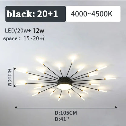 Firework Ceiling Lamp Chandelier New Aisle Led Light For Study Room Bedroom Villa Foyer Kitchen Indoor Fixture Celling Lustre