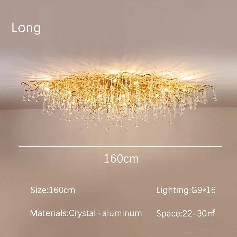 Ceiling Light Chandelier Modern Hotel Bedroom Dning Room Living Room Home Interior Glossy Led Gold Luxury Chandelier