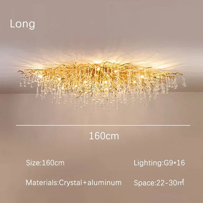 Ceiling Light Chandelier Modern Hotel Bedroom Dning Room Living Room Home Interior Glossy Led Gold Luxury Chandelier