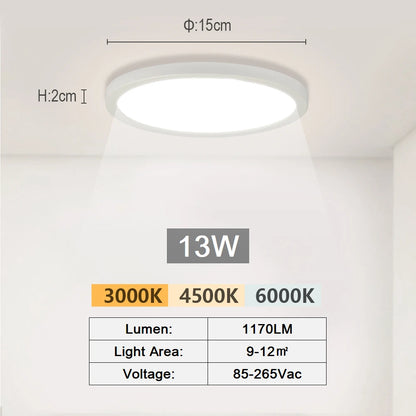 LED Aisle Ceiling Lights Modern Home Lighting Led Surface Mounted for Bedroom Living Room Corridor Light Balcony Lights