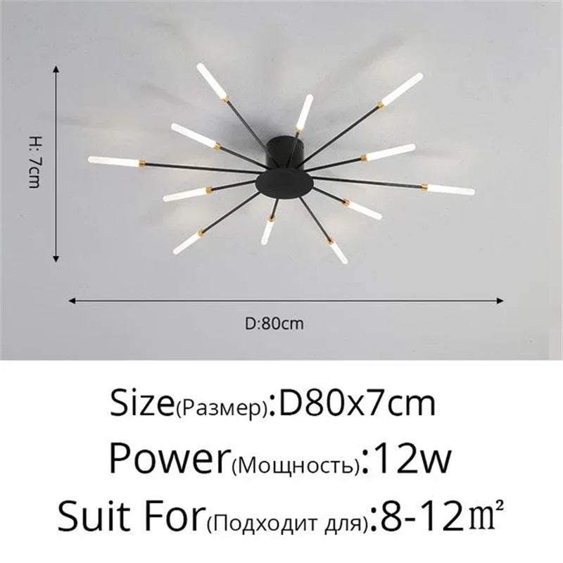 Firework Ceiling Lamp Chandelier New Aisle Led Light For Study Room Bedroom Villa Foyer Kitchen Indoor Fixture Celling Lustre